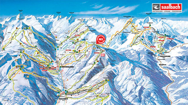 Saalbach-Hinterglemm Piste Map